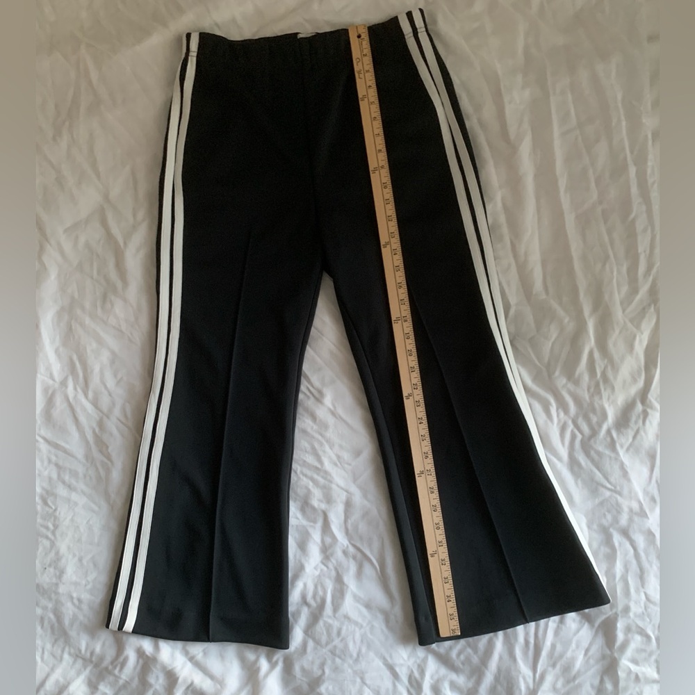 Maeve Anthropologie Fitted Side-Stripe Track Pants - Black / White - Size M - Picture 7 of 10